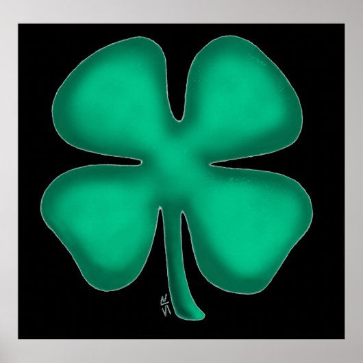 Zwarte Ierse matte poster (Voorkant)