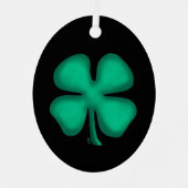 Zwarte Ierse ovale metalen ornament (Voorkant)
