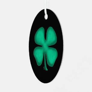 Zwarte Ierse ovale metalen ornament