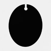 Zwarte Ierse ovale metalen ornament (Achterkant)