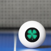 Zwarte Ierse pingpongbal met één ster (Net)