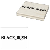 Zwarte Ierse rechthoek grote rubberen stempel (Gestempeld)