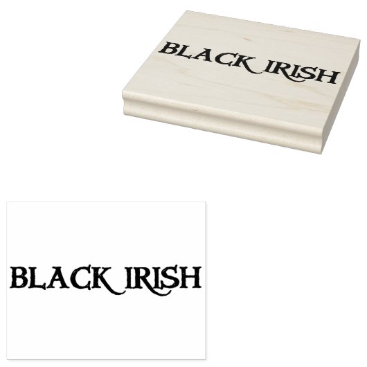 Zwarte Ierse rechthoek grote rubberen stempel (Gestempeld)