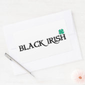 Zwarte Ierse rechthoekstickers Rechthoekige Sticker (Envelop)