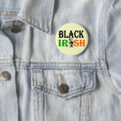 Zwarte Ierse St. Patrick's day Ronde Button 5,7 Cm (In situ)