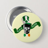 Zwarte Ierse St. Patrick's day Ronde Button 7,6 Cm (Voorkant /achterkant)