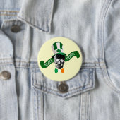 Zwarte Ierse St. Patrick's day Ronde Button 7,6 Cm (In situ)