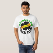 Zwarte Ierse St Patrick's day T-shirt (Voorkant volledig)