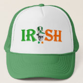 Zwarte Ierse St. Patrick's day Trucker Pet (Voorkant)