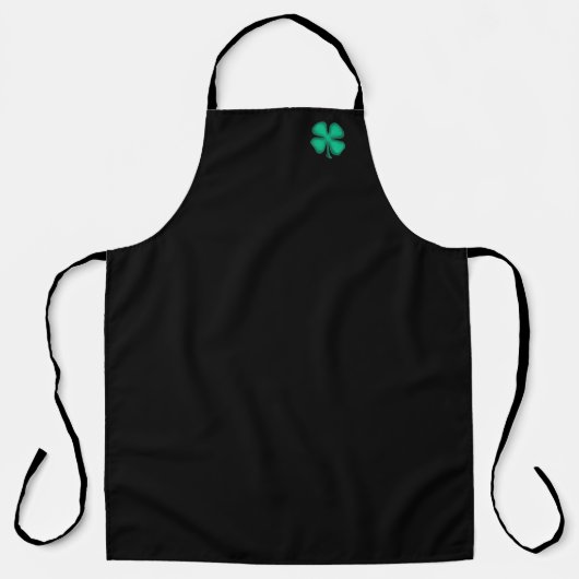 Zwarte Ierse vrouwen kok apron Schort (Voorkant)