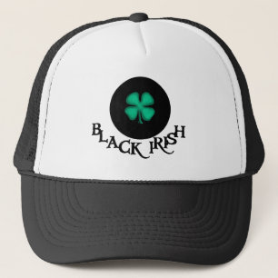 Zwarte Ierse wit en zwart schuim truckerhoed Trucker Pet