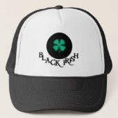 Zwarte Ierse zwarte vrachtwagenhoed Trucker Pet (Voorkant)