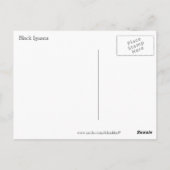 Zwarte Iguana van de Galapagos-eilanden Briefkaart (Achterkant)