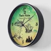 Zwarte 'Imagine If'-wandklok (Hoek)