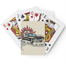 Zwarte Impala pokerkaarten van '67