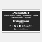 Zwarte Ingrediënten Product Label Sticker (Voorkant)