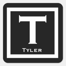 Zwarte Initiaal Naam Kinder Jongen Partij Terug na