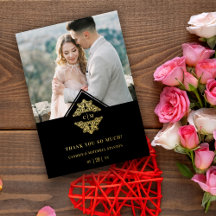 Zwarte Initialen Golden Chic Lace Romantic Wedding