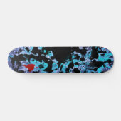 ZWARTE INK | blauwe spier Persoonlijk Skateboard (Horizontaal)