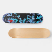 ZWARTE INK | blauwe spier Persoonlijk Skateboard (Horizontaal)
