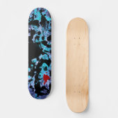 ZWARTE INK | blauwe spier Persoonlijk Skateboard (Voorkant)