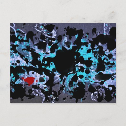 ZWARTE INK | gele spier Briefkaart (Voorkant)