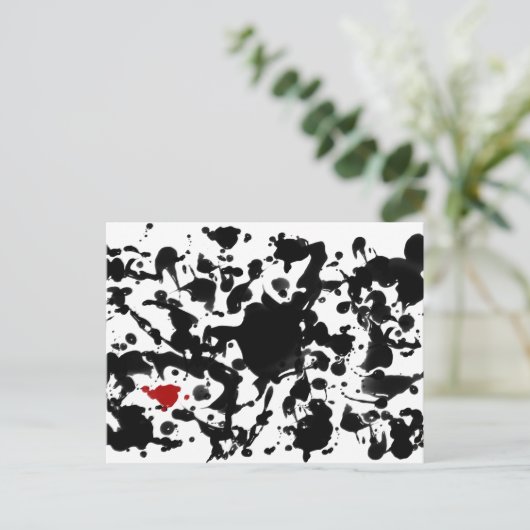 ZWARTE INK | Maak uw eigen achtergrond Briefkaart (Staand voorkant)