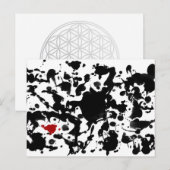 ZWARTE INK | Maak uw eigen achtergrond Briefkaart (Voorkant / Achterkant)