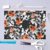 ZWARTE INK & POPPIES patroon + uw achtergrond. en  Tissuepapier (Craft)