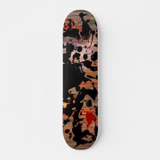 ZWARTE INK | schilderij van grunge Skateboard (Voorkant)