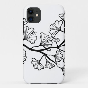 zwarte inkgoboom met bladeren Case-Mate iPhone case