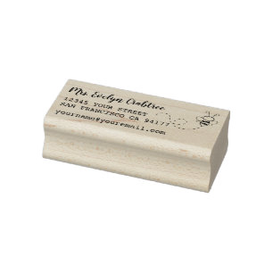 Zwarte inkt aangepaste naam Bij Retouradres Rubberstempel