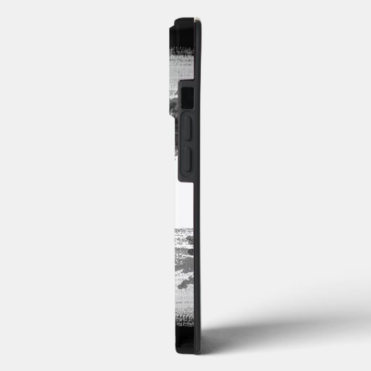 Zwarte inkt | Abstract monogram voor zwarte Waterv Case-Mate iPhone Case (Achterkant / Links)