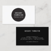 Zwarte inkt Blot Circle Logo Visitekaartje (Voorkant / Achterkant)