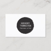 Zwarte inkt Blot Circle Logo Visitekaartje (Voorkant)