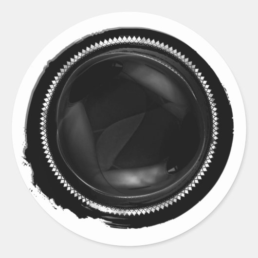 Zwarte inkt Blot Paint Dab Wax Seal Ronde Sticker (Voorkant)