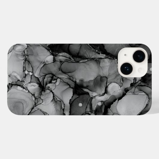 Zwarte inkt Case-Mate iPhone case (Achterkant (horizontaal))