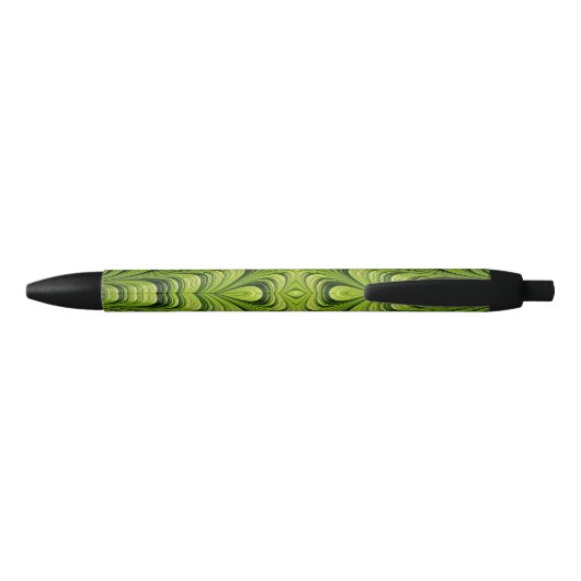 Zwarte inkt kerstpen Ontwerp Groen Pen (Achterkant)