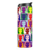 zwarte inkt pop thermosbeker (Gedraaid links)