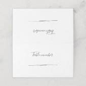 Zwarte-inkt-stijl-ontvangstnummer Plaatskaartje (Buitenkant ongevouwen)