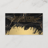 Zwarte inkt verf | Goud geborsteld Visitekaartje (Achterkant)