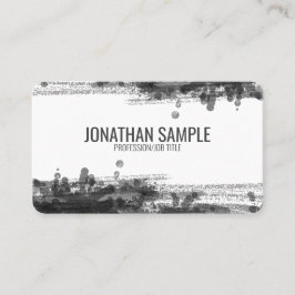 Zwarte inkt | Zwarte Waterverf Abstract Visitekaartje