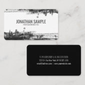 Zwarte inkt | Zwarte Waterverf Abstract Visitekaartje (Voorkant / Achterkant)
