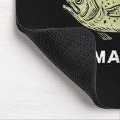 Zwarte-inktvis Crappie-viskunst Muismat (Hoek)