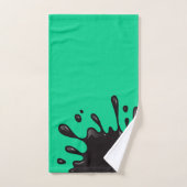 Zwarte inktvlek op Emerald Green Bad Handdoek (Handdoek)