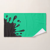 Zwarte inktvlek op Emerald Green Bad Handdoek (Handdoek)
