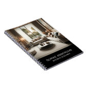 Zwarte Interieurontwerper Zakelijk Professional Notitieboek (Rechterzijde)