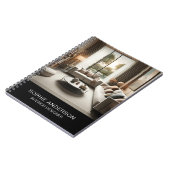 Zwarte Interieurontwerper Zakelijk Professional Notitieboek (Linkerzijde)