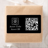 Zwarte Inventaris QR | Aangepaste Product Bedrijfs Etiket (Insitu)