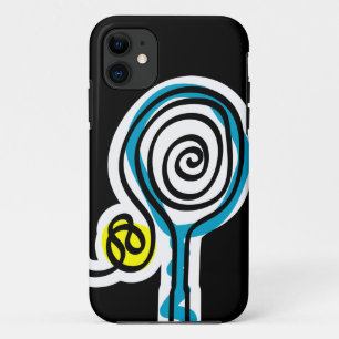 Zwarte iPhone-draagtas voor tennisspeler Case-Mate iPhone Case